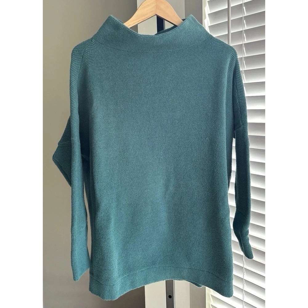Free People Womens Ottoman Slouchy Tunic Green‎ Ribbed Oversized Small